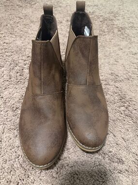 Rocket Dog Brown Faux-Leather Chelsea Ankle Boots